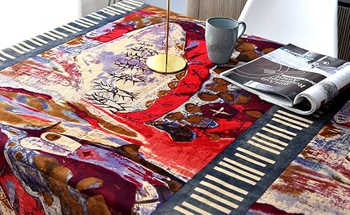 ONECHANCE Tissu 100% Coton au Metre Tissu Coton Imprimé Vintage Style de Bohême Couture pour Vêtements Patchwork Artisanats Tissu a Coudre 100x147cm Color Picasso Marron Size 2 mètres - Nail Gallerys