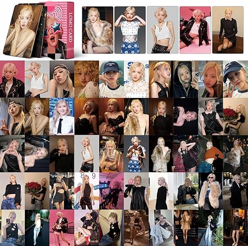 55Pcs ROSE Cards Photo Blink Cards Rosé  New Album Cards BP 2024 Kpop Photocard pour Fans - Nail Gallerys