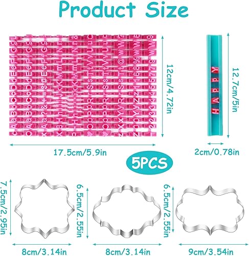 Lot de 150 Tampons de l'Alphabet, Tampon Lettre pour Argile, Tampon Alphabet pour Argile, Majuscules et Minuscules avec 3 Emporte Pieces Biscuit et Fondants, Décoration Personnalisée pour Gâteaux - Nail Gallerys