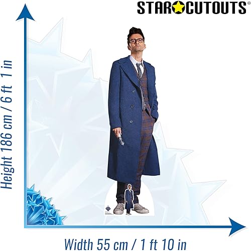 Star Cutouts SC4425 David Tennant Fourteenth Doctor Who Silhouette en Carton Grandeur Nature Idéal pour Les Fans de Doctor Who, fêtes, collectionneurs et événements - Nail Gallerys