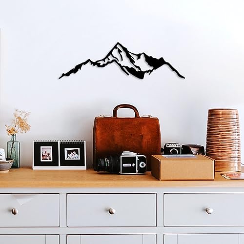 Hanah Home Élégant accessoire mural décoratif en métal, noir, 67 x 20 cm, 100% métal (1,5 mm d'épaisseur), montage mural facile, parfait pour la décoration d'intérieur moderne - Nail Gallerys