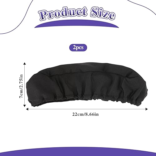 KALIONE Lot de 2 housses d'accoudoir pour chaise de bureau, extensibles, amovibles, élastiques, lavables - Pour la maison et le bureau - Noir - Nail Gallerys