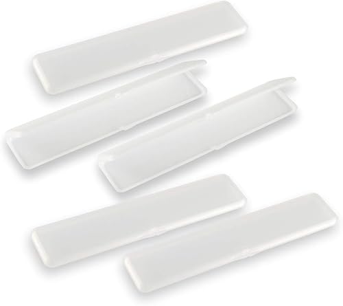 Lot de 5 grandes boîtes de rangement transparentes (vides) pour 1 lime rectangulaire - Nail Gallerys