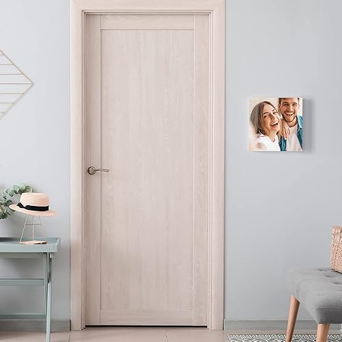 DEQORI Armoire à Clés Personnalisée Blanche Avec Photo | 30 x 30 cm | Boîte en Verre et Métal | 50 Crochets + 2 Aimants | Moderne, Magnétique et Inscriptible - Nail Gallerys