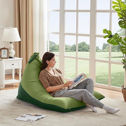 Nobildonna Housse de pouf (sans rembourrage) pour adultes et enfants avec animaux en peluche, 1,2 m, grande couverture en velours, 400 L (vert) - Nail Gallerys