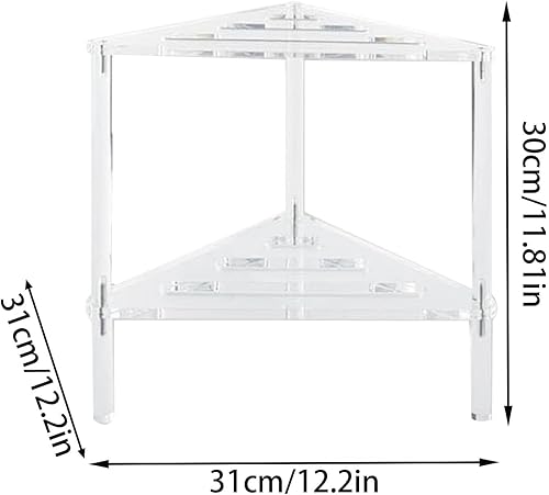 Tabouret de douche d'angle en acrylique, siège de bain antidérapant, chaise stable, étagère de rangement peu encombrante pour salle de bain, salon (30 x 31 x 31 cm) - Nail Gallerys