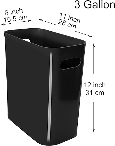 Youngever Lot de 2 Poubelle pour Cuisine, Salle de Bain, Bureau 11L (Blanc) - Nail Gallerys