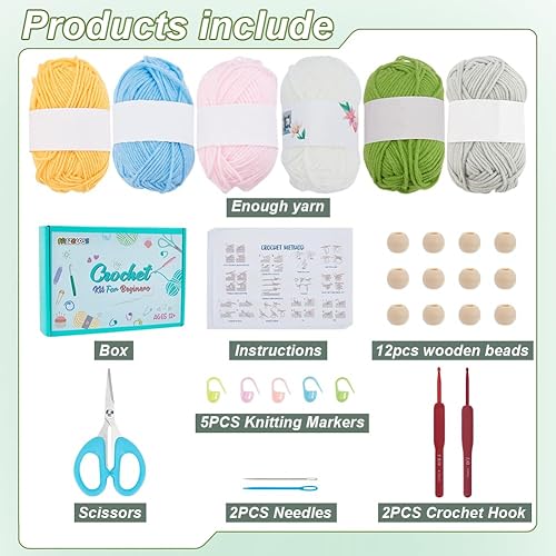 FREEBLOSS Lot de 6 sacs à fleurs au crochet avec cordon de serrage pour débutants, sacs fourre-tout et sacs fourre-tout à motif floral, sac à main à fleurs, kit de démarrage pour adultes - Nail Gallerys