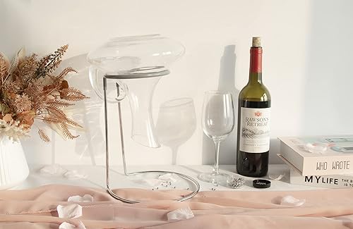 Support de séchage avec revêtement en caoutchouc pour éviter les rayures, égouttoir pour carafes à vin à fond standard, brosse de nettoyage et perles de nettoyage - Nail Gallerys