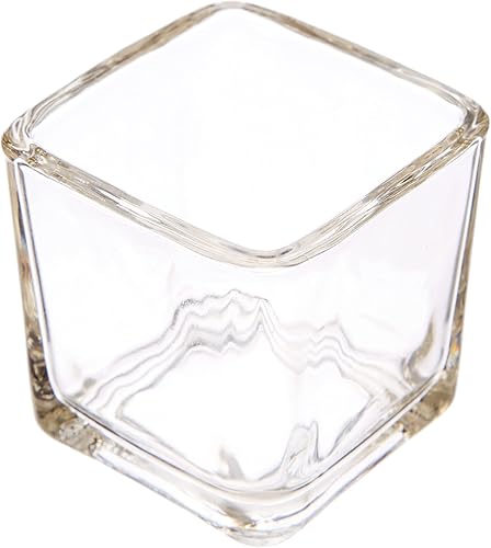 Baker Ross Photophores carrés en Verre (Boîte de 6), 5cm - Nail Gallerys