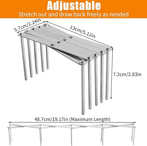 2 Pièces Range Couvercle Acier Inoxydable, Support Rangement et Organisation Cuisine Rétractable, Porte-Côtes Réglable Multifonctionnel pour Ranger Ustensile, Casseroles, Poêles, Assiettes, Livre - Nail Gallerys