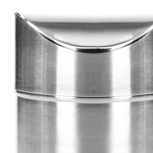 com-four® Poubelle avec couvercle basculant, élégante poubelle de table en acier inoxydable, poubelle cosmétique compacte pour la salle de bain, poubelle de cuisine (argenté - acier inoxydable) - Nail Gallerys