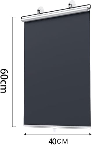 Noir Rideau Occultant sans Percage Store Enrouleur Occultant Rideau Ventouse Fenetre, pour Salon, Chambre, Bureau, Voiture 1 Pièces (50 * 125cm) - Nail Gallerys