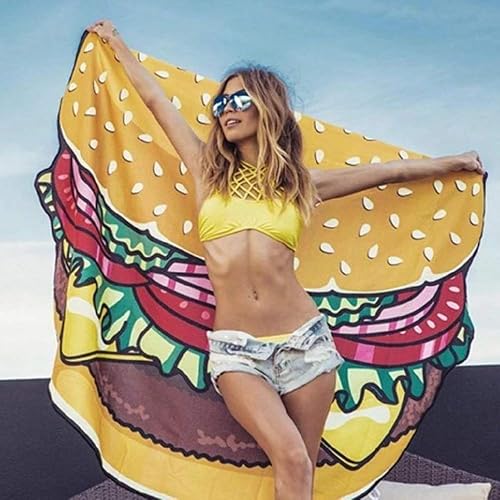BigMouth Inc Serviette de Plage Hamburger - Nail Gallerys