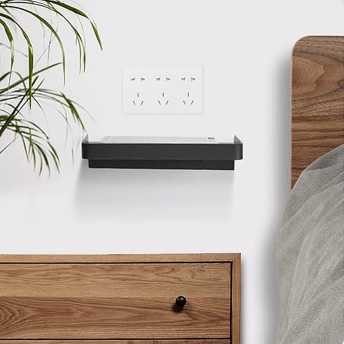 Biutimarden Lot de 2 étagères de douche autocollantes sans perçage en acier inoxydable 304 antirouille (19 cm, noir) - Nail Gallerys