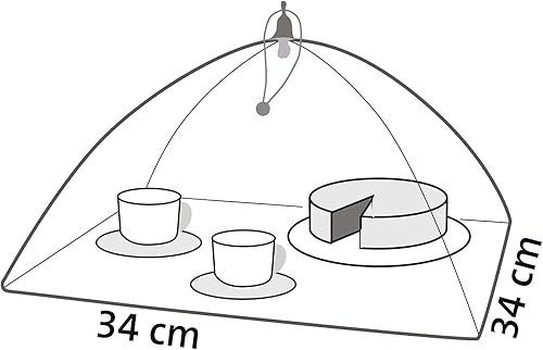 Westmark Cloche à Nourriture, Pliable, 34 x 34 cm, Plastique, Blanc, 23282230 - Nail Gallerys