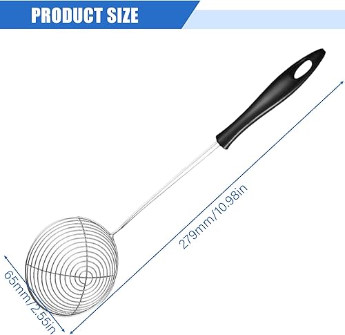 Lot de 9 passoires à fondue : passoires de cuisine en acier inoxydable de qualité supérieure avec poignées, passoire de cuisine à mailles fines, accessoire pratique pour pot à fondue, épuisette pour - Nail Gallerys