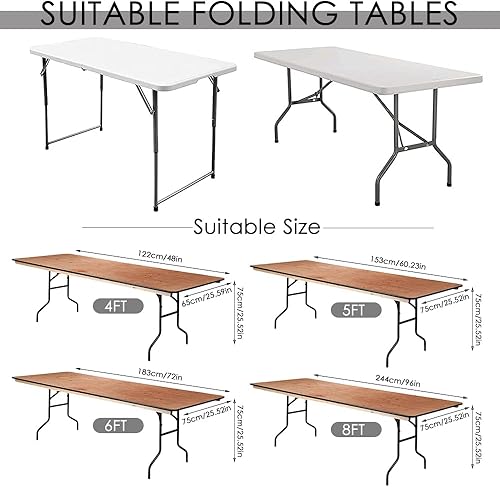 Highdi Housse de Table en Spandex, Nappe Rectangulaire Fitted Nappe Extensible Lavable en Machine Couverture de Table pour Conférences Mariage Banquet Fête (Bleu Marin,6FT) - Nail Gallerys