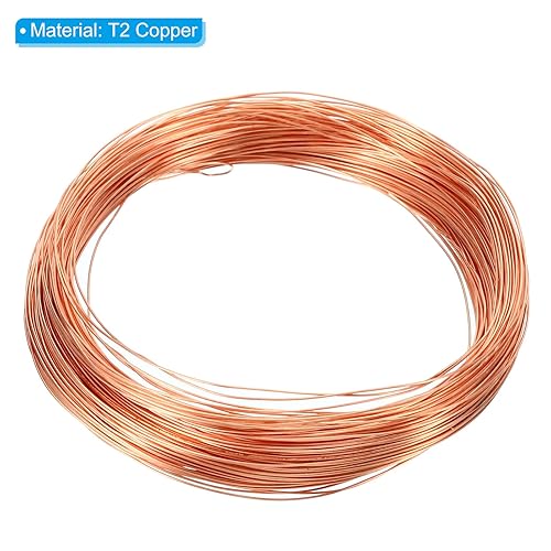 PATIKIL Fil de Cuivre Naturel à 99,9%, 1Pc Bobine de 25 Mètres/82 Pieds de Fil de Cuivre Naturel de 28 Jauge/0,3 mm de Diamètre pour la Fabrication de Bijoux et Les Plantes de Jardinage - Nail Gallerys