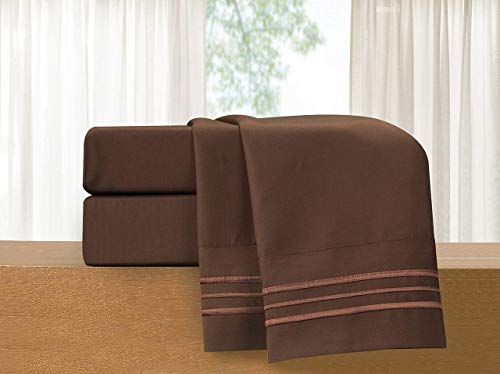 Elegant Comfort Parure 4 pièces-Literie de Luxe 1500 Fils Qualité égyptienne, Infroissable, Frais et Respirant, Ajustement élastique Facile, Microfibre, Blanc, Queen Size - Nail Gallerys