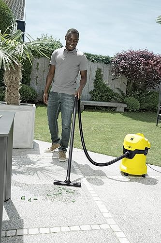 Kärcher WD 3 Aspirateur Sec et Humide 17 L, 1 000 W (1.629-821.0), Courant Sans Contrôle d'Allumage, Plastique, 1000 W - Deux Tubes d'Aspiration Rigides, 2 Buses, Filtre, Sac, Tuyau de 2 m - Nail Gallerys