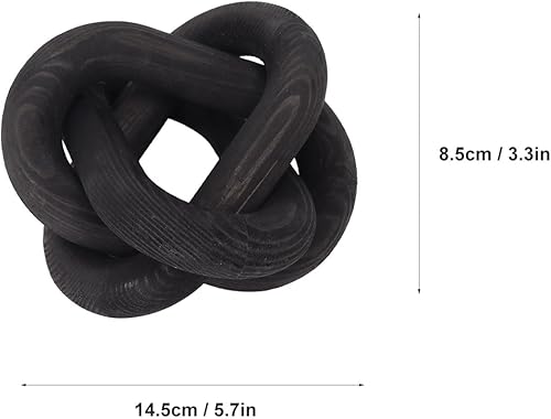 WBTY 3 Maillons de Chaîne en Bois Décor de Nœud en Bois, Décor D'étagère de Maison sculpté à la Main Noeud en Bois Boho pour Chambre à Coucher, Salon, Décor de Table Basse (Blanc) - Nail Gallerys