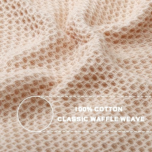 Lslandmood Lot de 6 torchons de cuisine 100 % coton - Beige - 30 x 30 cm - Nail Gallerys