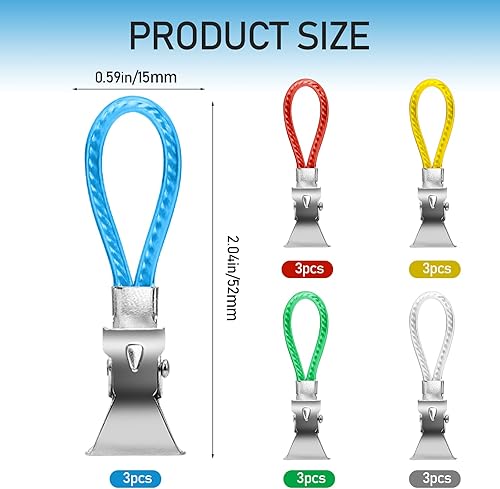 Mozeat Lens Lot de 15 pinces à serviettes pour serviettes de salle de bain - Sans couture - Clips pour torchons de cuisine - Pour salle de bain, cuisine, bureau - Nail Gallerys