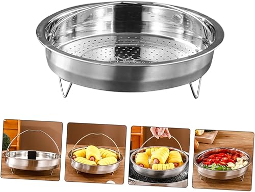 PRETYZOOM Paniers Vapeur En Acier Inoxydable Pour La Cuisson Panier Dégouttage 24 Cm Plaque De Cuisson À La Vapeur Support Vapeur En Métal Poignée Pour Une Utilisation Facile - Nail Gallerys