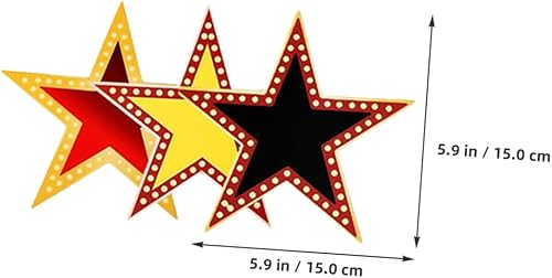 HOODANCOS 18 Feuilles Centres De Table Étoiles Pour Décorations De Soirée Cinéma Fournitures De Soirée Cinéma Décorations Étoiles Tapis Rouge Film Spectacle Thème Fête D'anniversaire Décors - Nail Gallerys