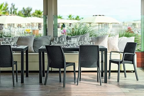 Bica Virginia Chaise Bistro, Résine, Anthracite - Nail Gallerys