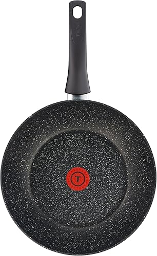Tefal C6341902 Authentic Poêle Wok 28 cm Moucheté Tous Feux dont Induction, Aluminium, Noir, 28 cm, 11 x 47, 8 x 30 cm - Nail Gallerys