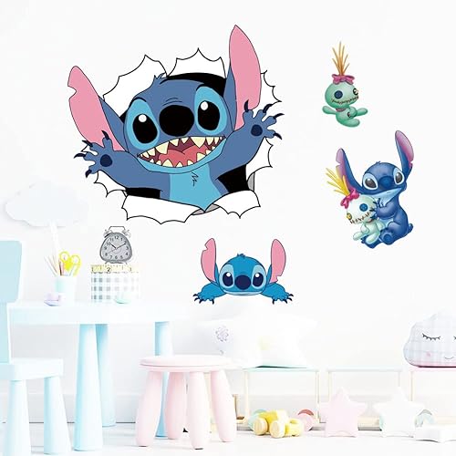 Autocollants muraux 3D de dessins animés mignons pour chambre de fille, chambre à coucher, salon, décoration d'intérieur, taille : (40 x 60 cm) - Nail Gallerys