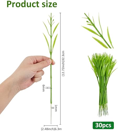 SUPERFINDINGS 30Pcs Floral Wire Stems Simulation de Fleur avec Feuilles Matériau Floral en Plastique Fil de Fer Floral Tige de Fleur Tube de Fleur pour Les Bouquets de tiges de Fleurs - Nail Gallerys