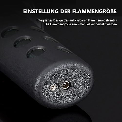 Briquet tempête, brûleur à Flamme,allumage piézoélectrique avec Fermeture de sécurité,Flamme Bleue à Deux rangées de gaz,réglage de la Flamme,Convient pour la Cuisson dans la Cuisine,Le Barbecue - Nail Gallerys