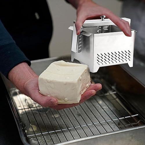 Moule de doufu, fromage Press - Moule de doufu en acier inoxydable - Élimination de l'eau ferme pressère avec un séparateur de lactosérum réutilisable du trou de vidange pour la cuisine - Nail Gallerys