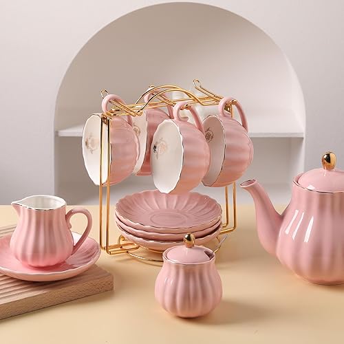 Sweejar Home Présentoir pliable pour 6 tasses et 6 soucoupes en acier inoxydable - Nail Gallerys