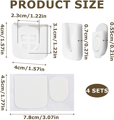 4Pcs Support Magnétique pour Télécommande, Support Telecommande Blanc, Support Telecommande Mural für Zuhause und Büro - Nail Gallerys