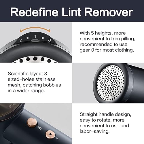 ZHIBAI Rasoir électrique Anti-bouloche et Anti-Peluche Portable et Rechargeable - Convient aux vêtements et Tissus Divers - pour la Maison et Les Voyages (sans Fil, 3 Profondeurs, Argent) - Nail Gallerys