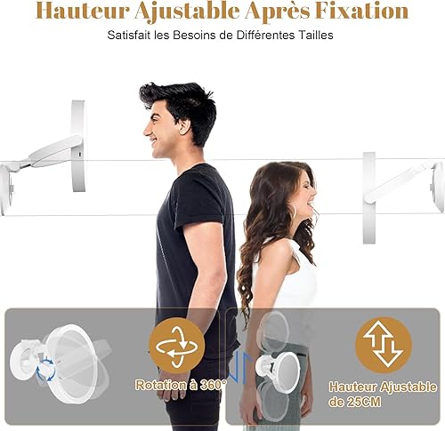 Robofun Miroir Maquillage Lumineux avec Ventouse Puissante, 10X Miroir Grossissant Lumineux, Miroir Grossissant à Lumière Réglable en Intensité, avec Une Hauteur Ajustable de 25CM - Nail Gallerys