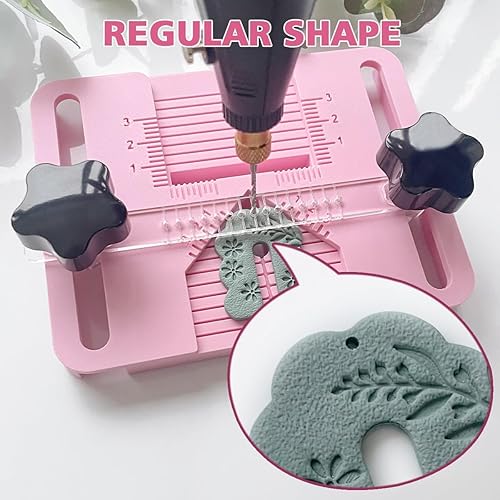 Outil de guidage de perçage de boucles d'oreilles en argile polymère – Gabarit de perçage de trous précis pour la fabrication de bijoux en argile | Outils de boucles d'oreilles en argile avec - Nail Gallerys