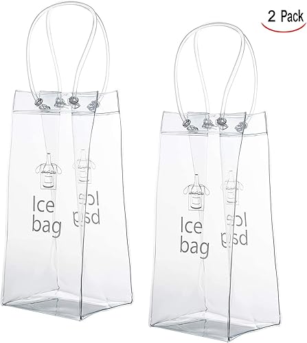 XLKJ Sac de Glace Vin Refroidisseur Cooler avec Poignée, 2 Pièces Seau à Glace Transparent pour Les Pubs et Les Restaurants, la Maison, etc. - Nail Gallerys