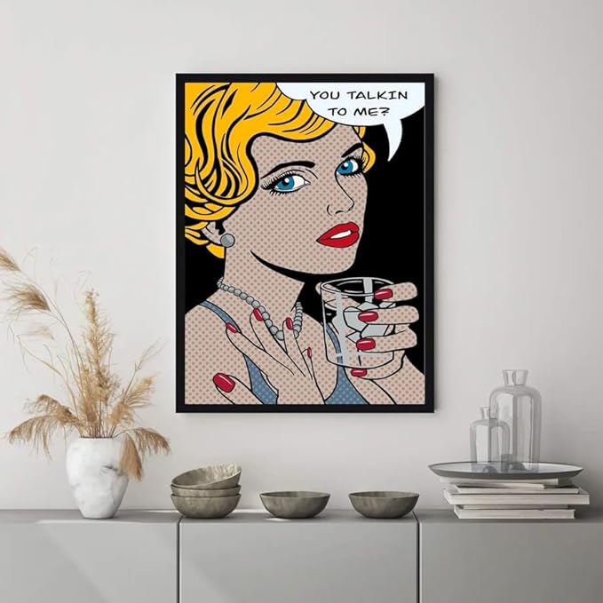 ZZYGGN GMGSW Roy Lichtenstein Pop Girl Poster Roy Lichtenstein Mode Toile Wall Art Roy Lichtenstein Impressions et peinture pour la décoration intérieure 50x75cm Sans cadre - Nail Gallerys