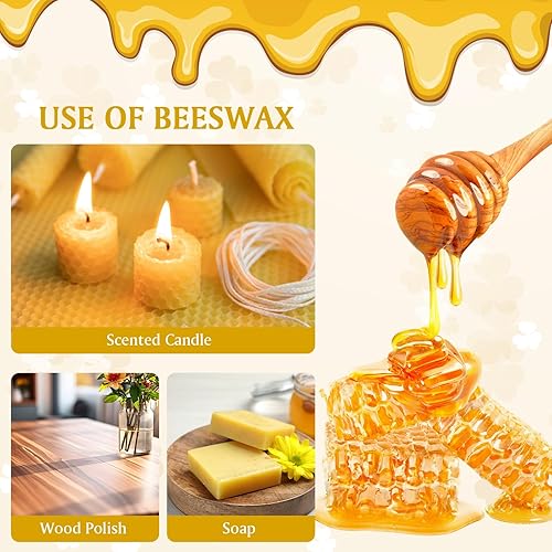 907g Cire D'abeille, Cire D'abeille 100% Naturelle, Cire D'abeille Pastilles, Idéale Pour les Cosmétiques, Les Lingettes à la Cire D'abeille, Savon, Polissage Du Bois et la Fabrication de Bougies - Nail Gallerys