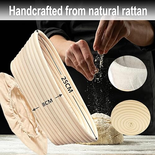 DeJivsin Banneton pour pain, Panier de fermentation ovale 25 cm, Panier de fermentation ovale, Panier à pain Banneton pour boulangers professionnels et privés - Nail Gallerys