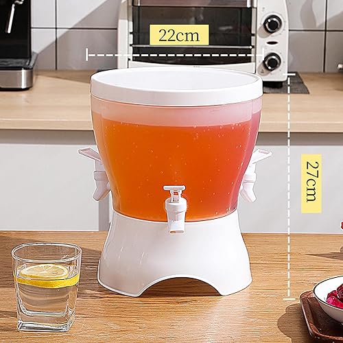 5.5L Distributeur Boisson Fontaine, Robinet Anti-Goutte En Distributeur D'eau Avec Robinet, Robinet D'eau Sans BPA Réfrigérateur Seau À Jus D'eau Fontaine Eau Cockta Jus Alcool Avec Couvercle - Nail Gallerys