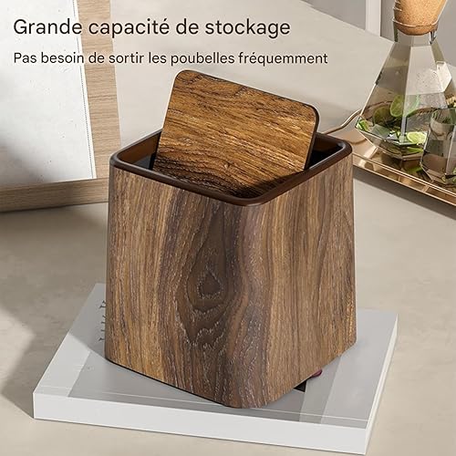 Dioeazh Poubelle de Bureau,Mini Corbeille à Papier de Table - Conteneur Organisateur de Stockage, Corbeille Rétro Accessoires de Bureau pour Salle de Bain, Dortoir, Chambre d' - Nail Gallerys