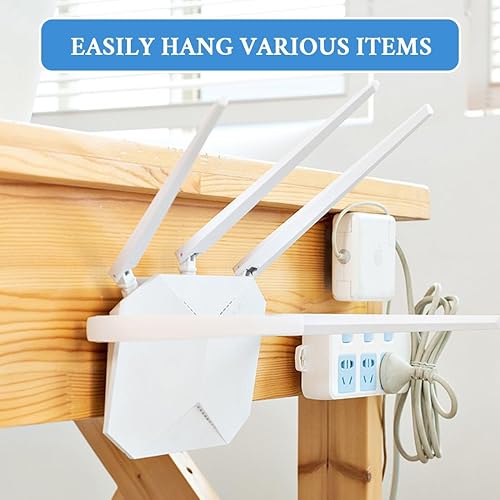 JEYORZY 20 Pièces Crochets Adhésifs de Rechange pour étagère de Douche, 7 x 7 cm Crochets Auto-adhésifs Sans Perçage, Crochets Muraux Auto-adhésifs - Pour cuisine, Salle de bain, WC Porte Mur - Nail Gallerys