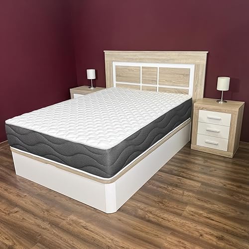 amuéblate online Matelas viscoélastique Venus réversible (Hiver-été), fermeté Moyenne à élevée, épaisseur 30 cm, Anti-acariens, antibactérien et hypoallergénique, 90 x 190 cm - Nail Gallerys