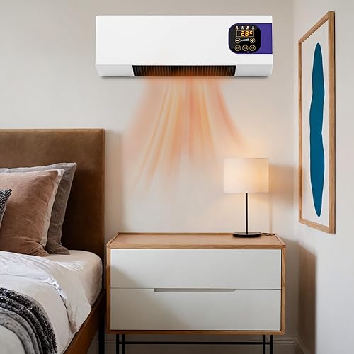 Ventilateur Climatiseur Mur, 2000W Climatiseur Murale avec Télécommande, Fonctions de Chauffage et de Ventilation, Air Conditioner Fan, Appareil Multifonction Réglable Pour Cuisine, chambre à coucher - Nail Gallerys